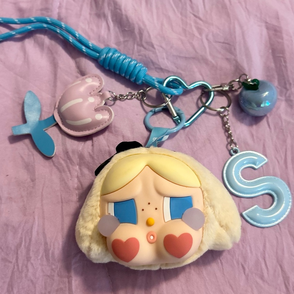 Cry Baby Plush Keychain with Charms